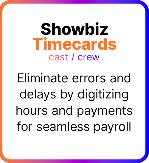 Showbiz Timecards
